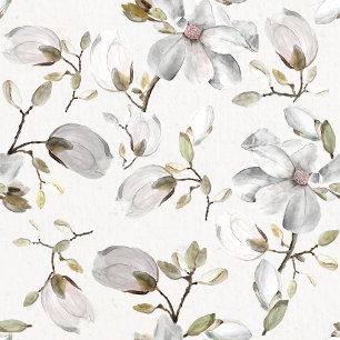 Papier Cadeau Fleurs blanches