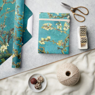 Papier Cadeau Fleurs d'amandier de Van Gogh Impressionnisme clas