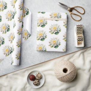 Papier Cadeau Fleurs de Lotus Sérénité