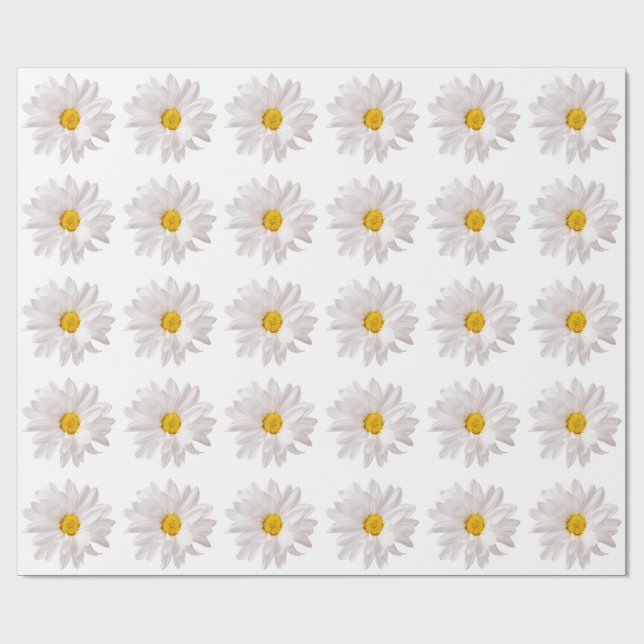 Papier Cadeau Fleurs de marais blancs Modèle de fleurs de marais (Plat)