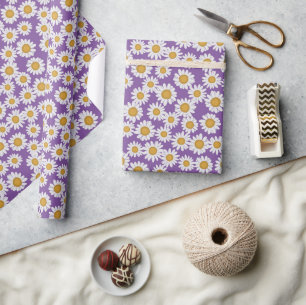 Papier Cadeau Fleurs de marguerite ditsy