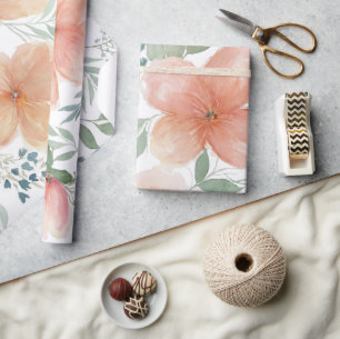 Papier Cadeau Fleurs de pêche