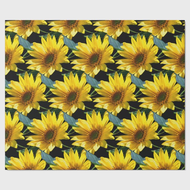 Papier Cadeau Fleurs de soleil (Couture)