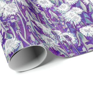 Papier Cadeau Fleurs d'été en fleur de fleur de Dandelion Violet