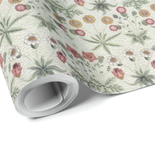 Papier Cadeau Fleurs florales vintages William Morris Daisy Wrap