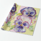 Fleurs printanières jaunes rose pâle et rose Aquar