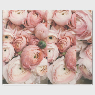 Papier Cadeau Fleurs roses