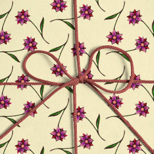 Papier Cadeau Fleurs roses motifs Liberty avec arrière - plan cr