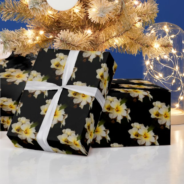Papier Cadeau Fleurs satinées (Vacances)