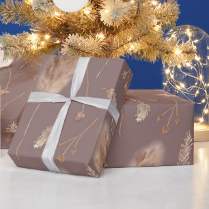 Papier Cadeau Fleurs sauvages bohèmes d'automne