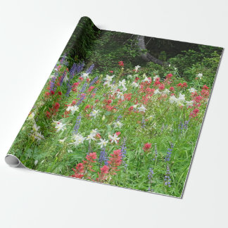 Papier Cadeau Fleurs sauvages de montagne en juillet