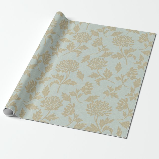 Papier Cadeau Fleurs Vintages (Déroulé)