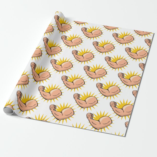 Papier Cadeau Flex de bras fort (Déroulé)