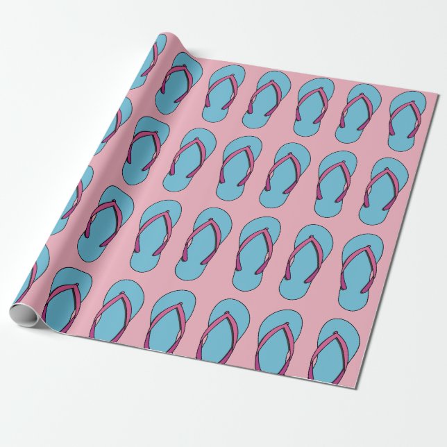Papier Cadeau Flip Flops de plage (Déroulé)
