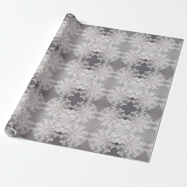 Papier Cadeau flocon d'argent (Déroulé)