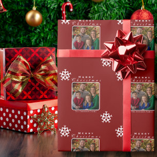 Papier Cadeau Flocon d'avion de Noël Photo Drôle Personnalisé