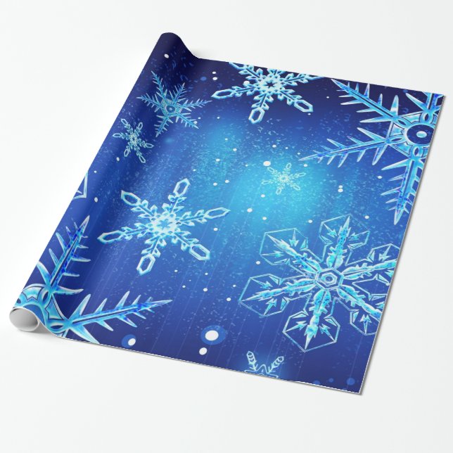 Papier Cadeau Flocon de neige (Déroulé)