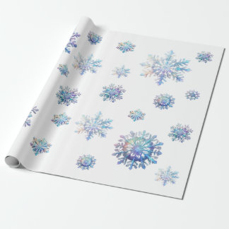 Papier Cadeau Flocon de neige brillant