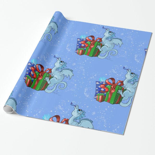 Papier Cadeau flocon de neige de dragon de lil (Déroulé)