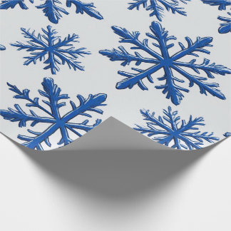 Papier Cadeau ❄ Flocon de neige givré motif géométrique continu 