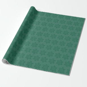 Papier Cadeau Flocon de neige rustique monochromatique foncé et 