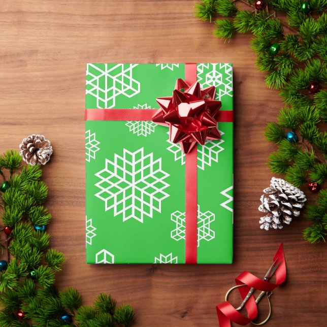 Papier Cadeau Flocon de neige sans joint de Noël (Cadeau de vacances)