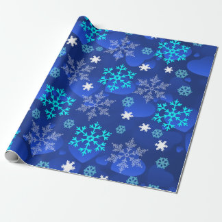 Papier Cadeau Flocons de neige abstraits de conception