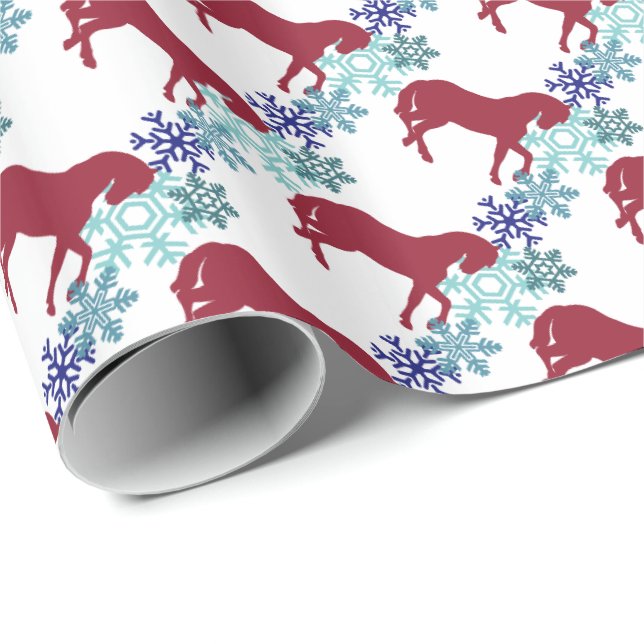 Papier Cadeau Flocons de neige et enveloppe de cadeau de Noël de (Coin rond)