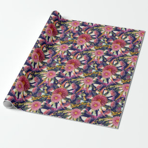 Papier Cadeau Floraisons printanières d'eucalyptus et d'acacia