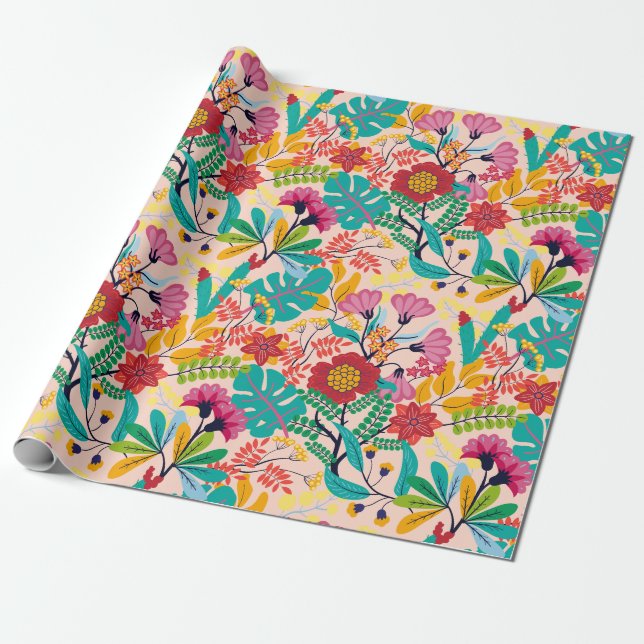 Papier Cadeau Floral (Déroulé)