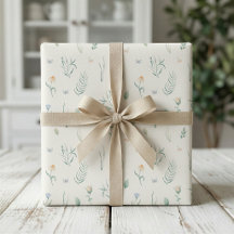 Papier cadeau floral Cottagecore à fleurs sauvages