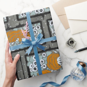 Papier Cadeau Floral pochoir motif de style oriental Samarkande