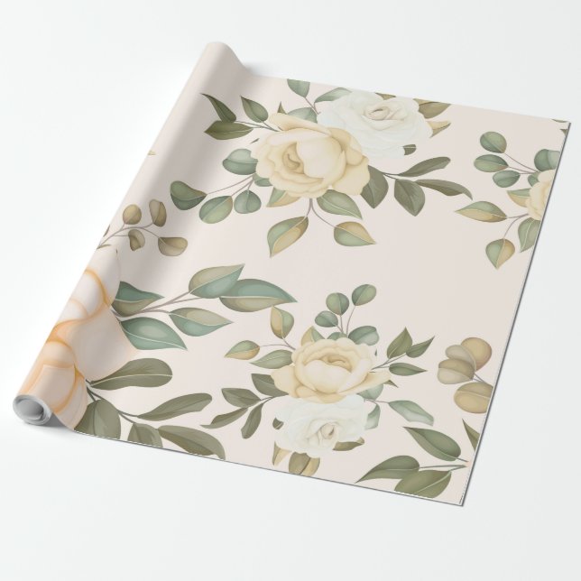 Papier Cadeau floral tendance (Déroulé)