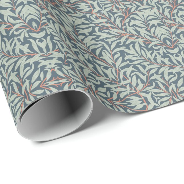 Papier Cadeau Floral William Morris Motif. (Coin rond)