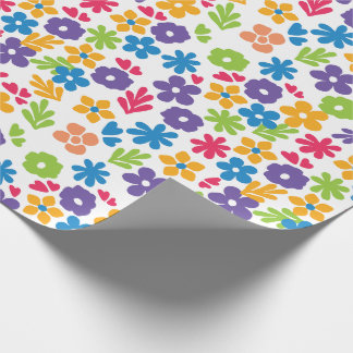 Papier Cadeau Florales Abstraites colorées