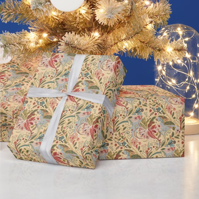 Papier Cadeau florales complexes de style victorien (Vacances)