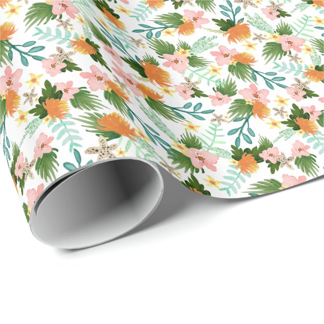 Papier Cadeau Flore côtière (Coin rond)