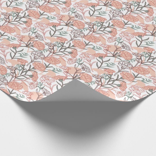 Papier Cadeau Flore inspirée par la nature : Motif de fleurs de  (Coin)