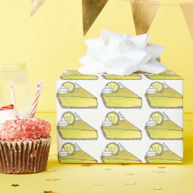 Papier Cadeau Floride verte FL Key Lime Pie Slice Boulangerie De (Fête d'anniversaire)