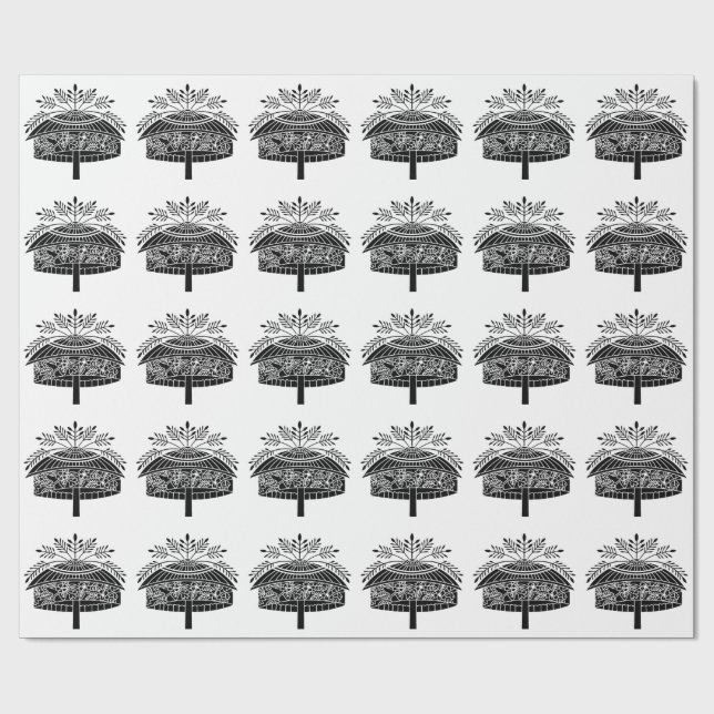 Papier Cadeau Flower hat (Plat)