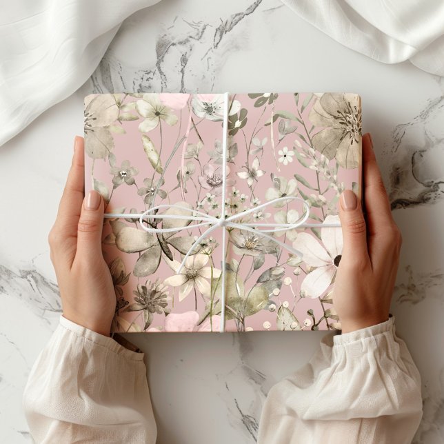 Papier Cadeau Flower paradise pale chestnut - scale b (Créateur téléchargé)