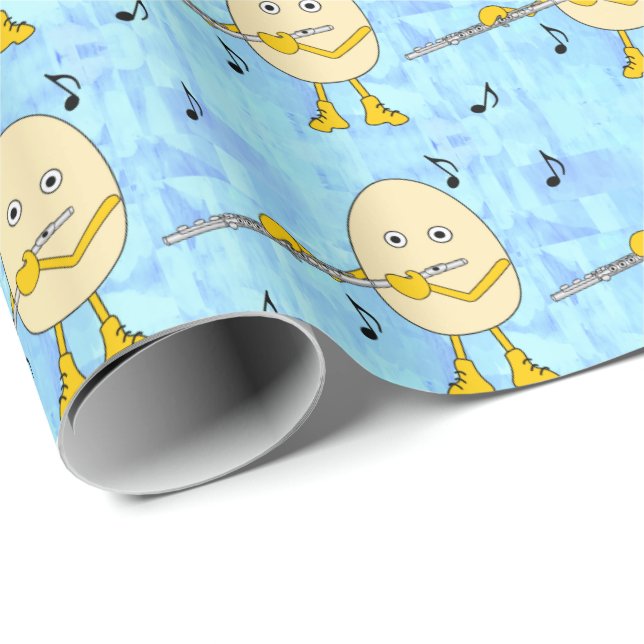Papier Cadeau Flûte Jouer Egghead (Coin rond)