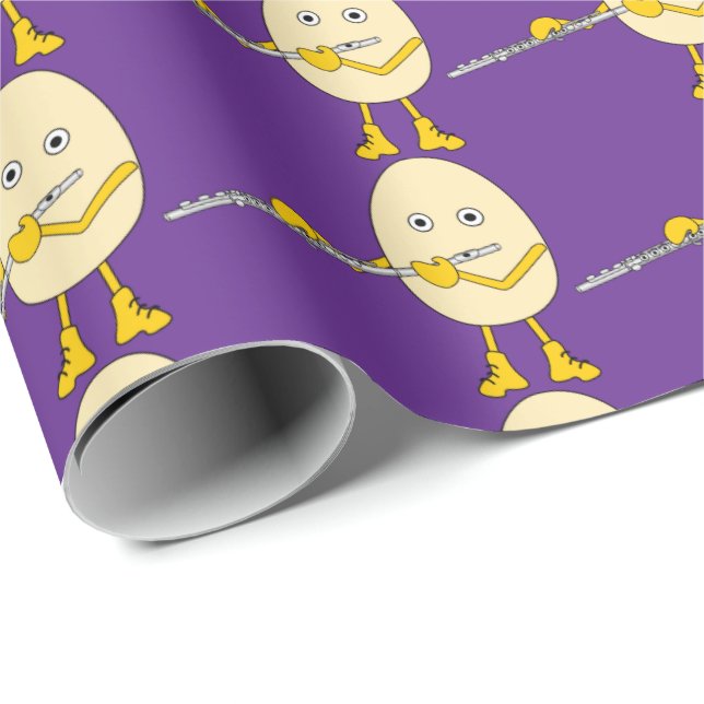 Papier Cadeau Flûte Jouer Egghead (Coin rond)