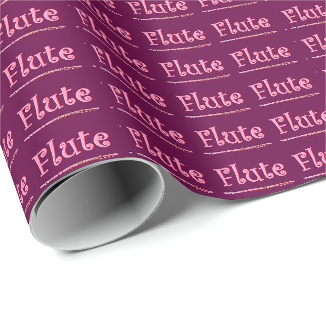 Papier Cadeau Flûte rose (Coin rond)