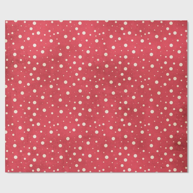 Papier Cadeau Flûtes à neige rouge (Plat)