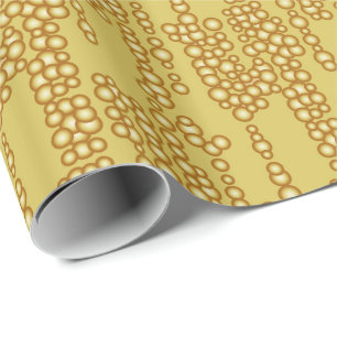 Papier Cadeau Flux de bulles dorées
