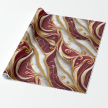 Flux de marbre or et bordeaux