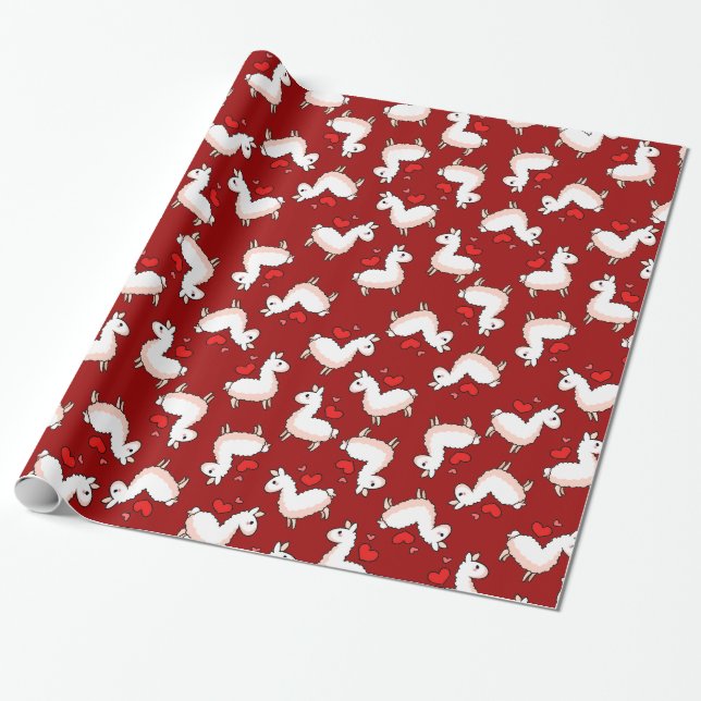 Papier Cadeau Folie de lama (Déroulé)