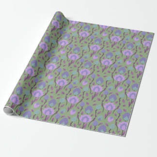 Papier Cadeau Folklore Floral Moderne // Mauve violet