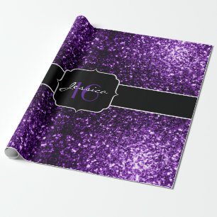 Papier Cadeau Foncé pourpre foncé brillant parties scintillant s